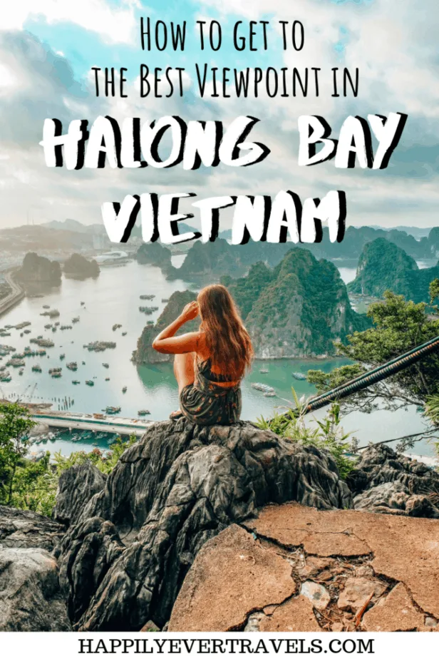 Girl in front of Halong Bay