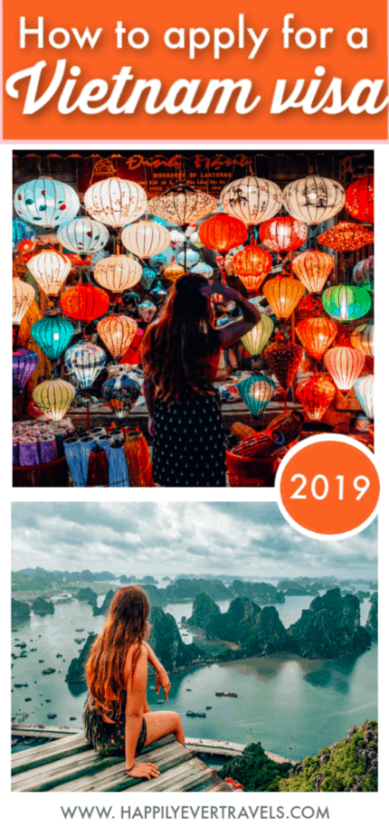 Hoi An and Halong Bay with text "How to apply for Vietnam Visa"