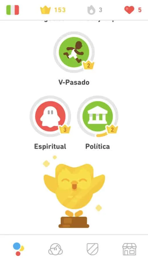 Golden Owl on Duolingo