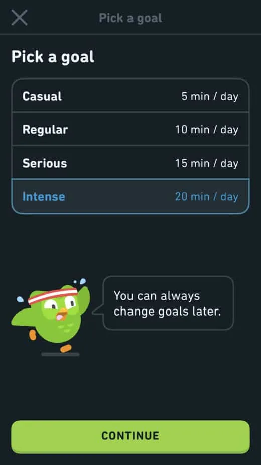 Change Daily Goals in Duolingo 