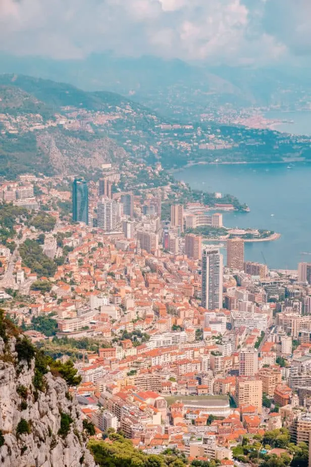 View of Monaco from tete de chien in La Turbie