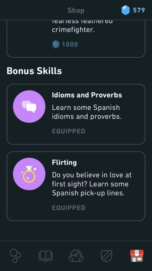 bonus skills on duolingo