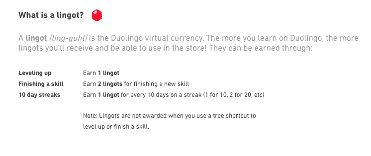 what is a lingot on duolingo