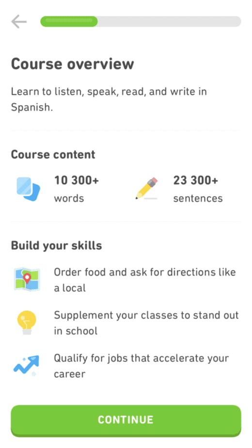 duolingo course overview