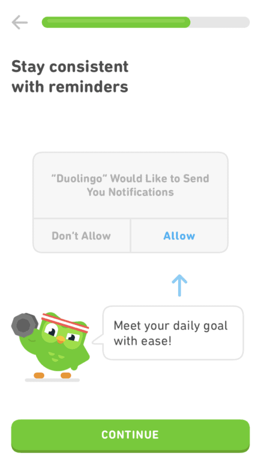 allow duolingo to send notifications