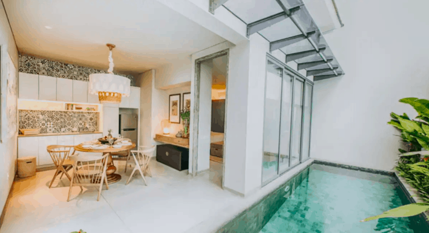 Airbnb villa in Bali with pool