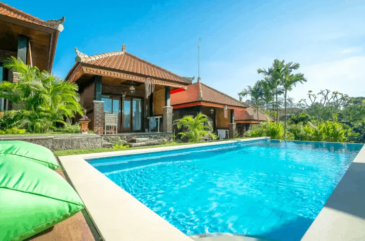 big pool and private villa in Bali