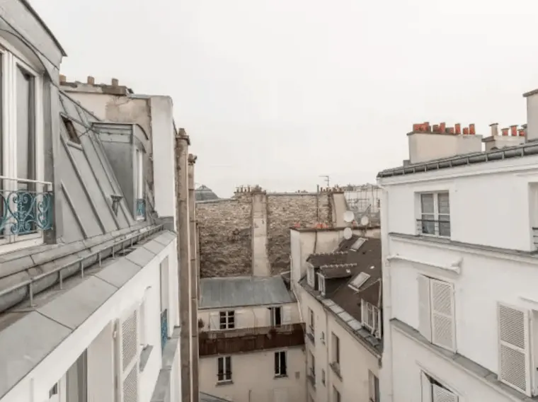 Paris rooftop view from an Airbnb 