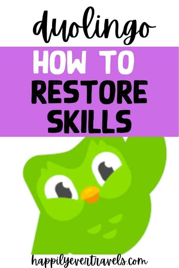 duolingo how to restore skills