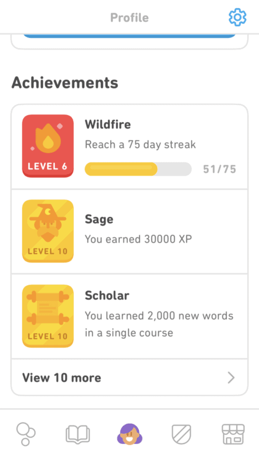 wildfire Achievement for Duolingo streaks