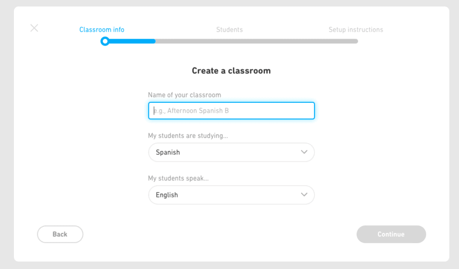 create a Duolingo classroom