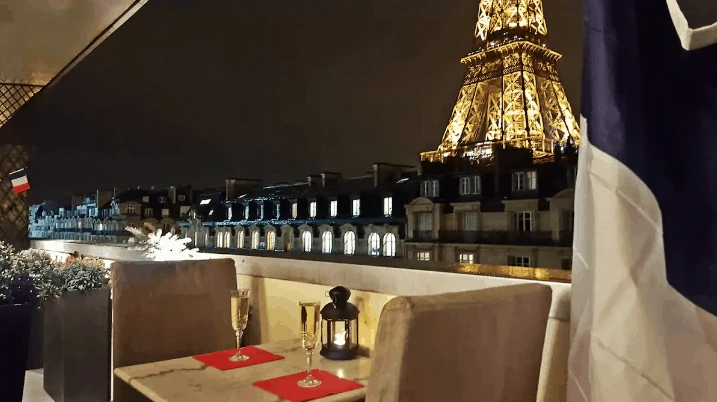 Balcony with view of Eiffel Tower Airbnb rental