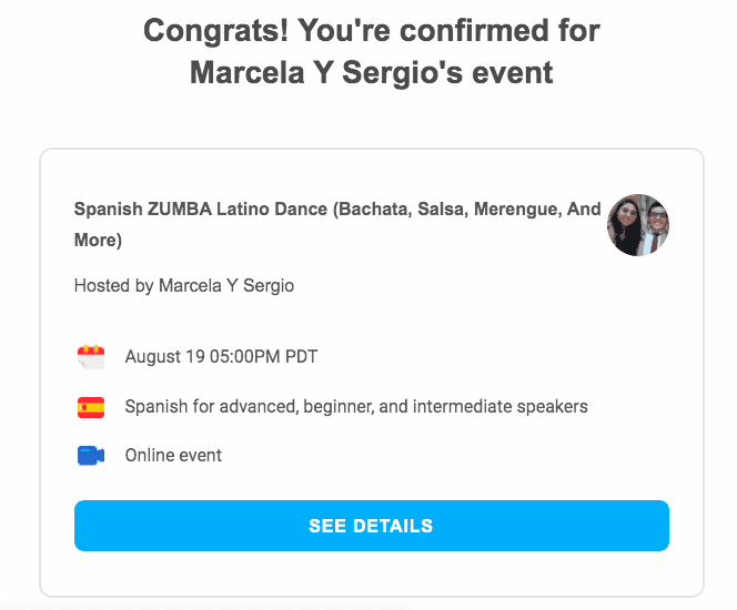 Duolingo Event Email