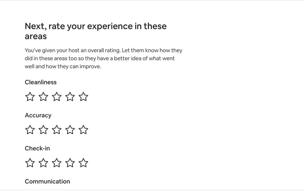 Rate your Experience with Airbnb