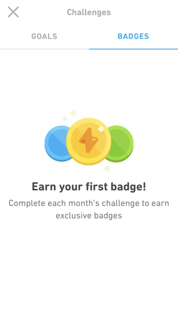 duolingo monthly challenge badges section