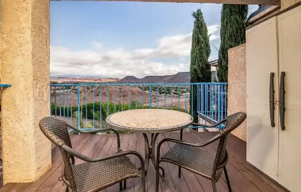 St. George airbnb balcony with a view