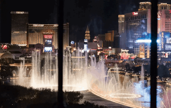 Bellagio Fountain view from Airbnb