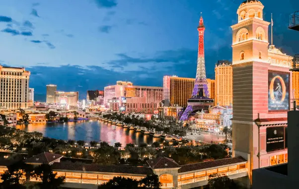 Panoramic views of Las Vegas Strip