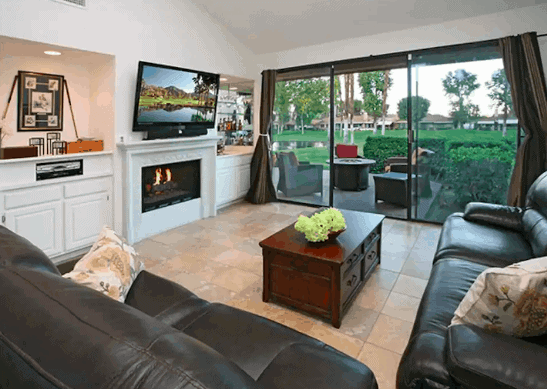 living room with view in Palm Desert
