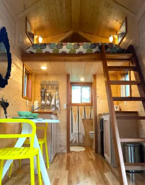 tiny home with loft and ladder in Austin