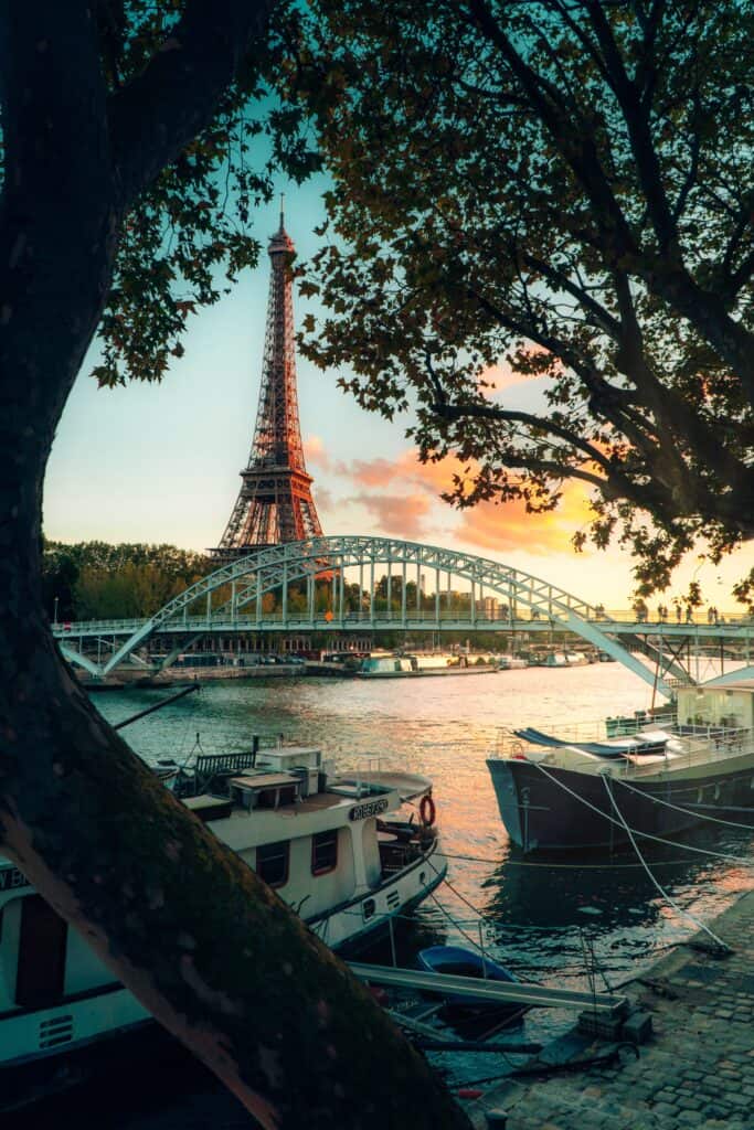 a private boat on the seine in Paris