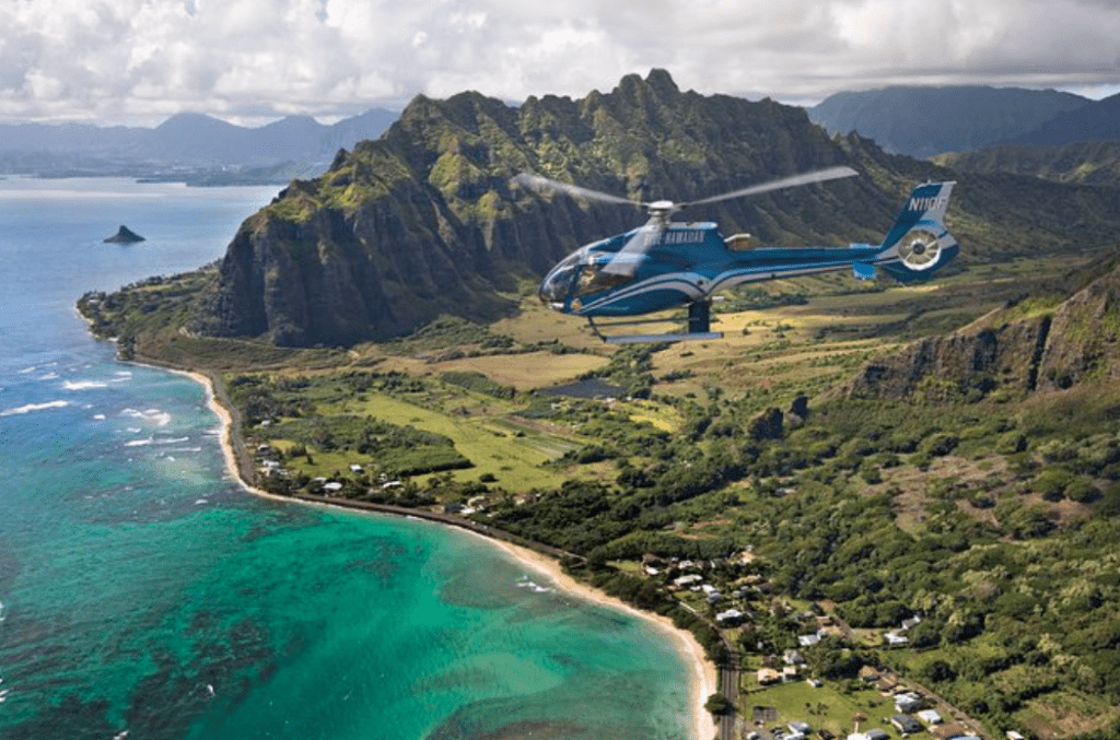 helicopter tour of oahu's beaches