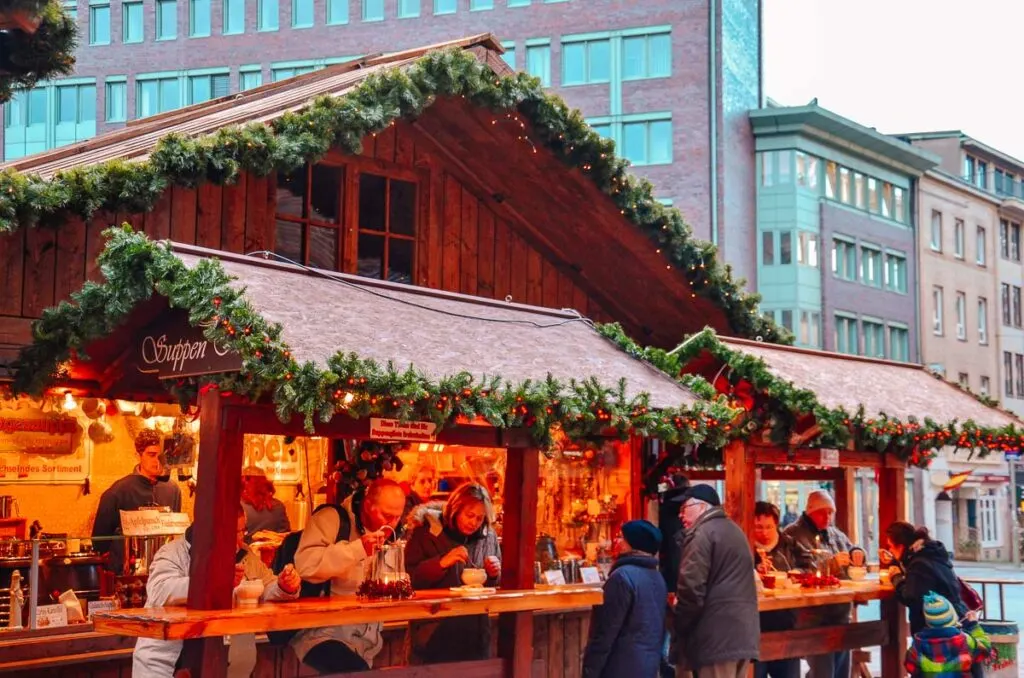 Christmas stall in Hamburg, Germany