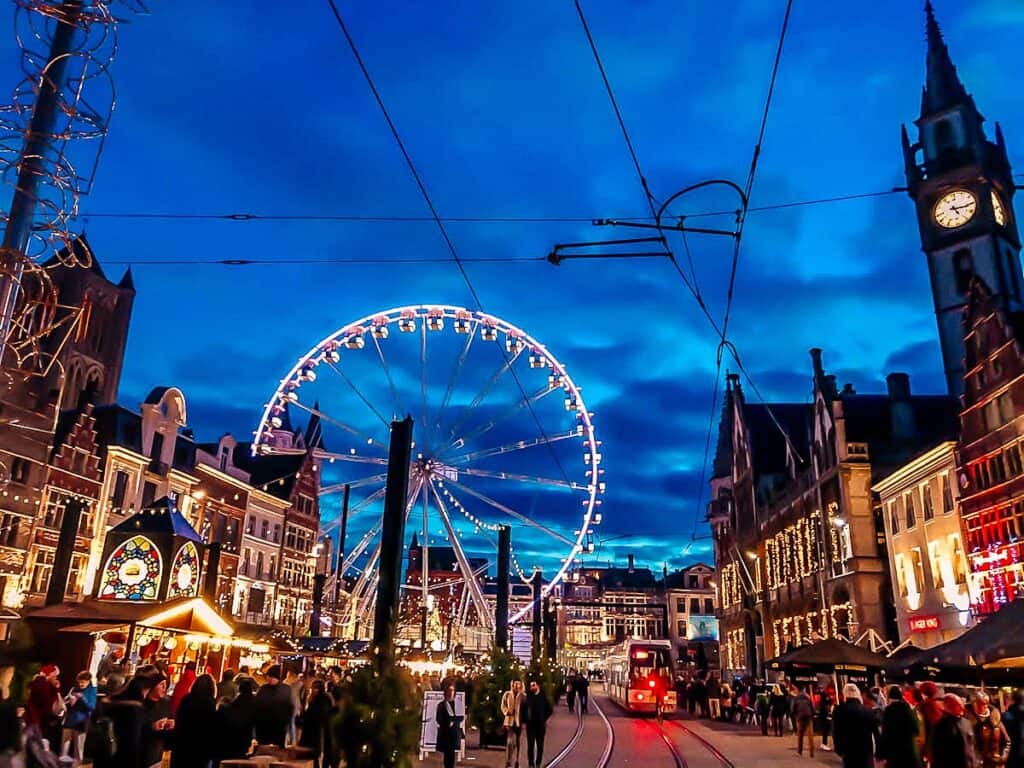 a Christmas Market in Ghent, Belgium