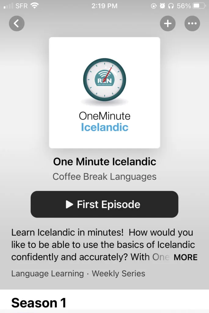 One Minute Icelandic Podcast