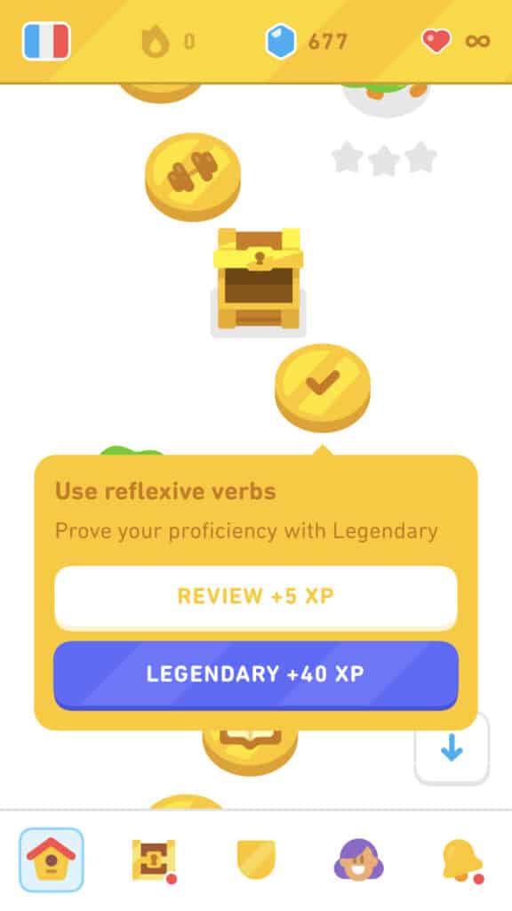 Duolingo Path, 40 XP for Legendary Lessons