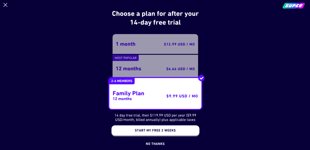 Duolingo Family Plan Cost in USD