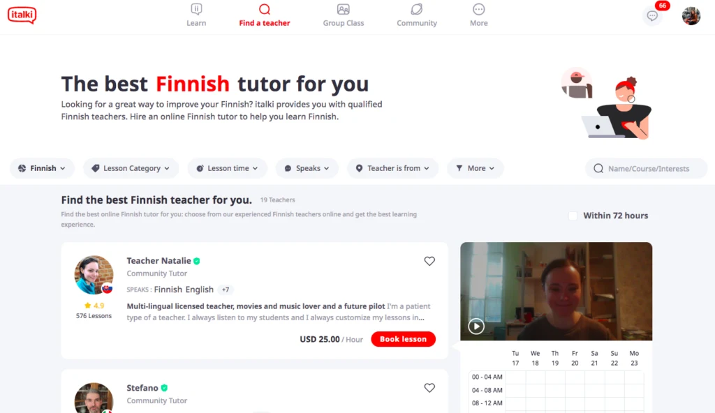 iTalki best finnish tutor.