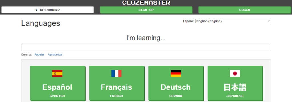 clozemaster website