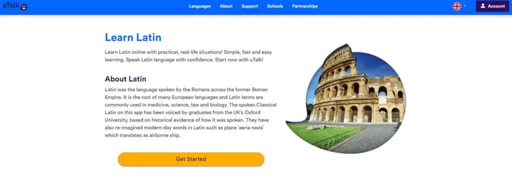 uTalk learn latin website