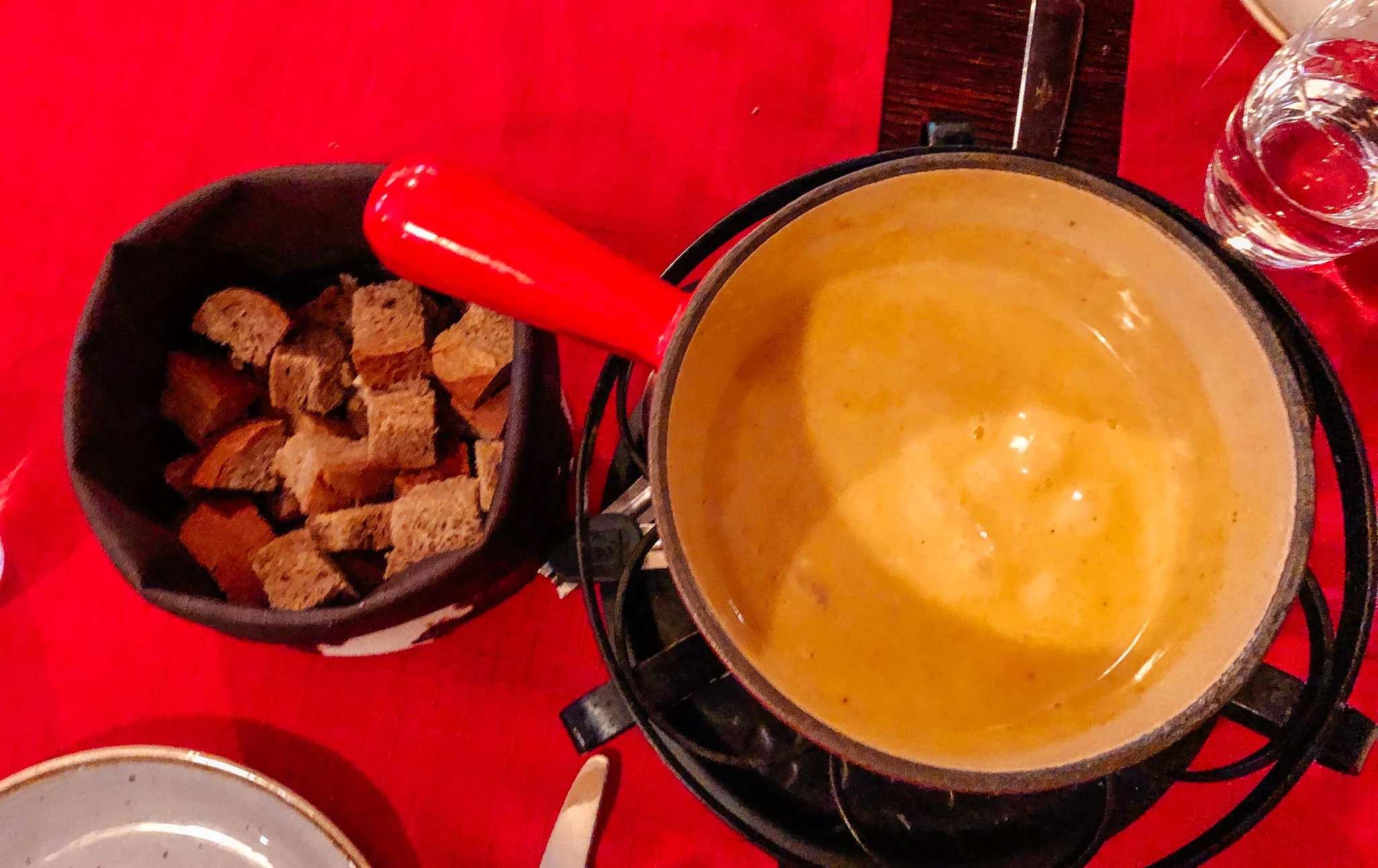 fondue in a restaurant in Zermatt, Switzerland
