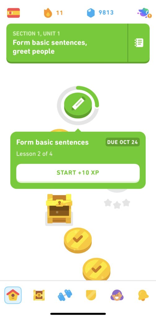 unit assignment on duolingo app