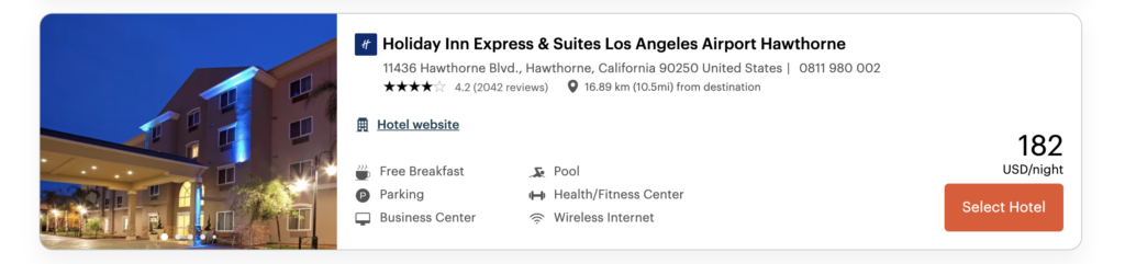 holiday inn express in LA